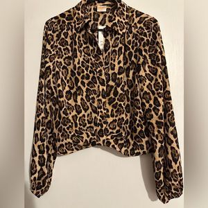 Intempo Women’s Blouse. Animal Print. Size Small